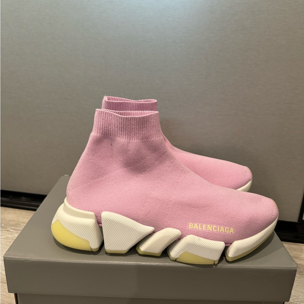 BALENCIAGA. Pink/White/GITD. Brand New Never worn